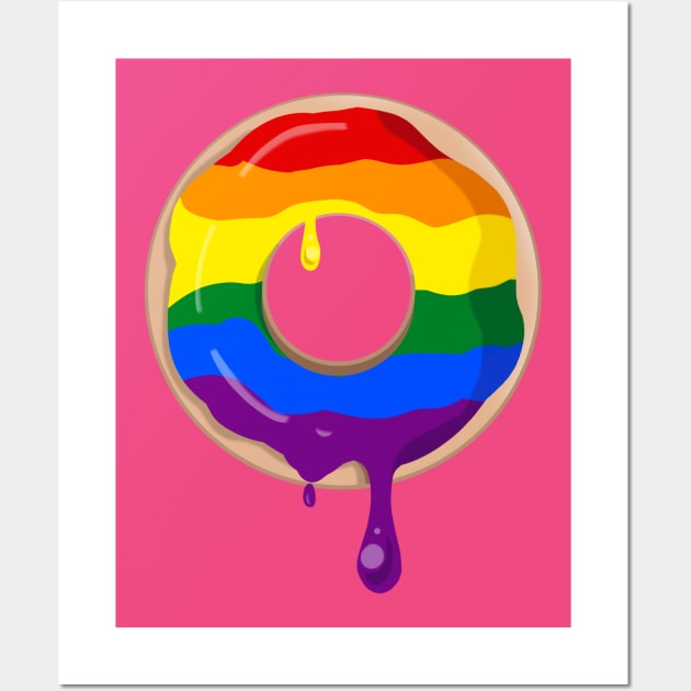 Gay Pride Donut Wall Art by LittleGreenHat